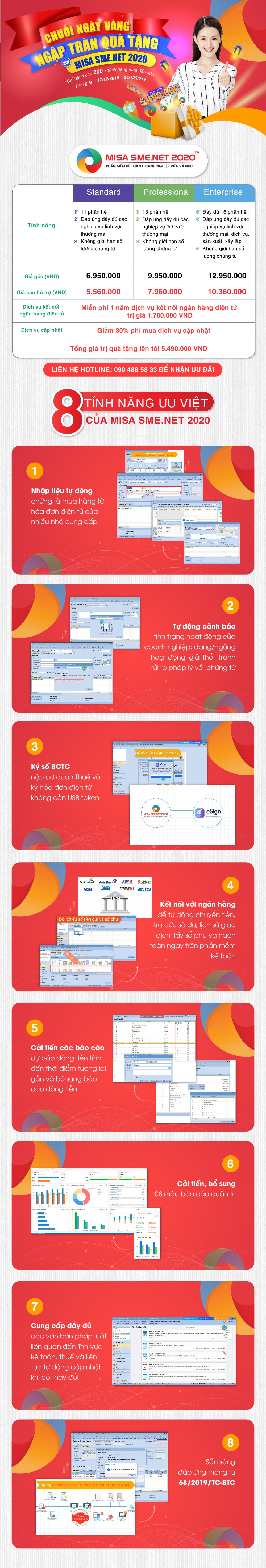TẶNG QUÀ TRỊ GIÁ LÊN ĐẾN 5.490.000 VND KHI MUA MỚI PHẦN MỀM KẾ TOÁN MISA SME.NET 2020 CÁC GÓI: STANDARD, PROFESSIONAL, ENTERPRISE TẶNG QUÀ TRỊ GIÁ LÊN ĐẾN 5.490.000 VND KHI MUA MỚI PHẦN MỀM KẾ TOÁN MISA SME.NET 2020 CÁC GÓI: STANDARD, PROFESSIONAL, ENTERPRISE