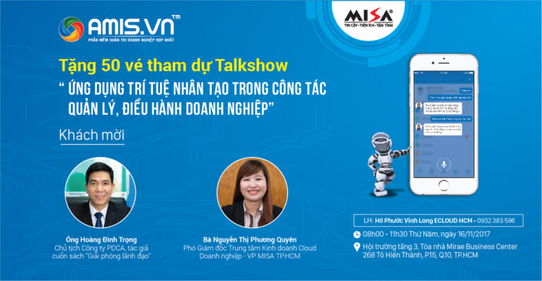 Talkshow “Ứng dụng trí tuệ nhân tạo trong công tác quản lý, điều hành doanh nghiệp”