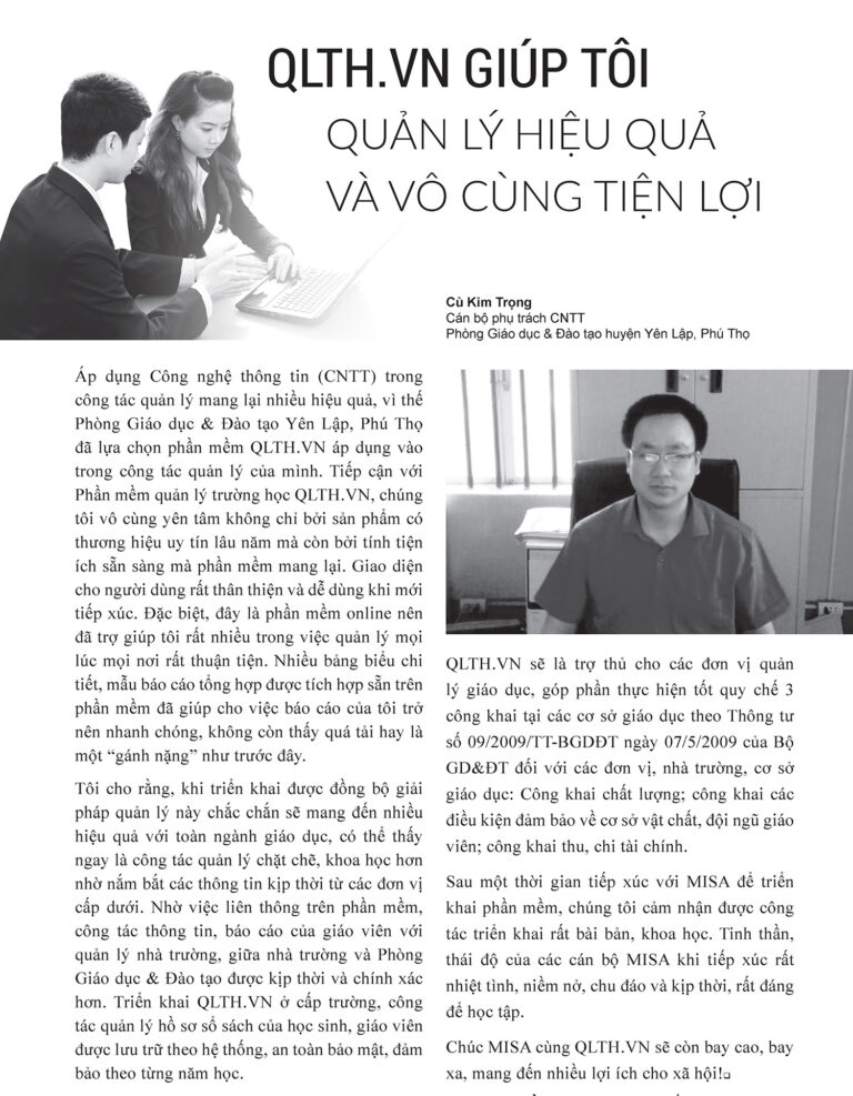 QLTH.VN giúp tôi quản lý hiệu quả và vô cùng tiện lợi