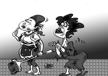 Nàng ô sin sợ chồng bị… ông chủ đánh ghen