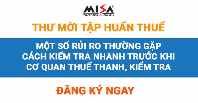 Thư mời tham dự hội thảo: Một số rủi ro thường gặp – cách kiểm tra nhanh trước khi cơ quan thuế thanh, kiểm tra