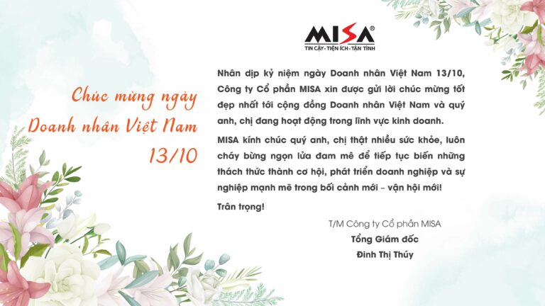 MISA chúc mừng ngày Doanh nhân Việt Nam 13/10