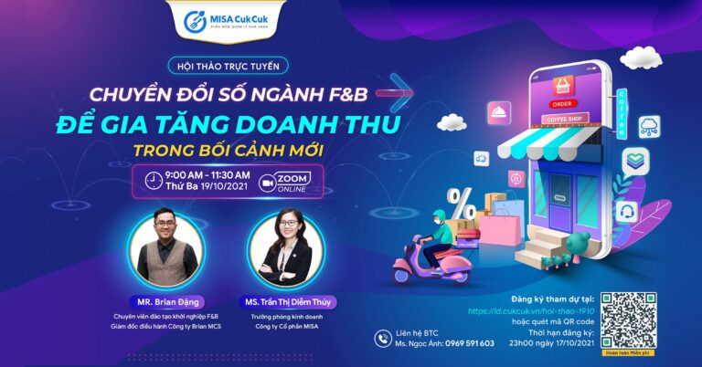 Chuyển đổi số F&B để gia tăng doanh thu bối cảnh mới
