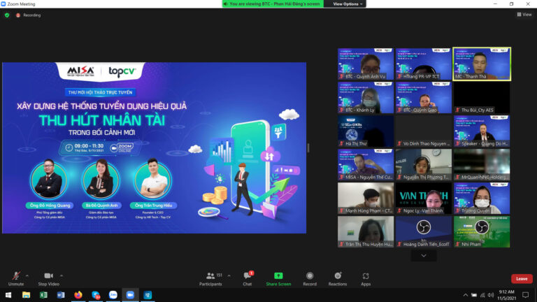Hội thảo online hoá giải bài toán tuyển dụng hiệu quả cho hàng trăm doanh nghiệp