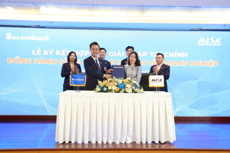 MISA và Sacombank ký kết hợp tác triển khai hệ sinh thái tài chính số dành cho doanh nghiệp, hộ và cá nhân kinh doanh