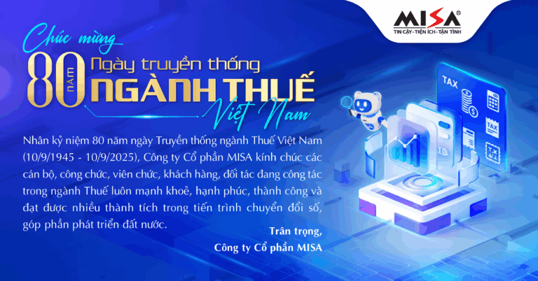 MISA chúc mừng 80 năm ngày Truyền thống Ngành Thuế Việt Nam