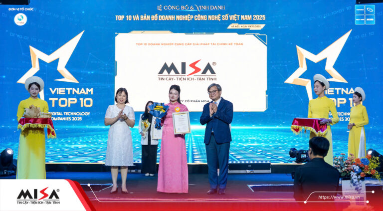 MISA được vinh danh là doanh nghiệp dẫn đầu về giải pháp tài chính – kế toán, quản trị doanh nghiệp và phát triển AI